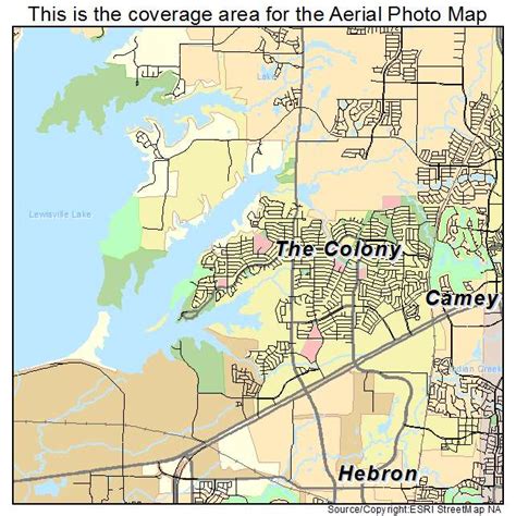 Aerial Photography Map of The Colony, TX Texas