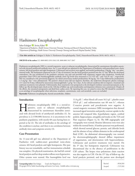 (PDF) Hashimoto Encephalopathy