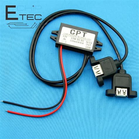 12V to 5V DC-DC Step Down Power Converter 12V to 5V USB Power Module DC ...