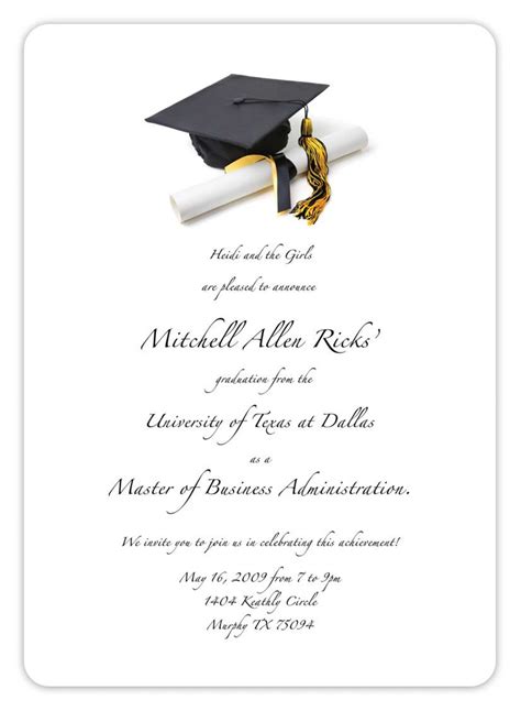 Graduation Invitation Templates Microsoft Word – Support.theboogaloo.org