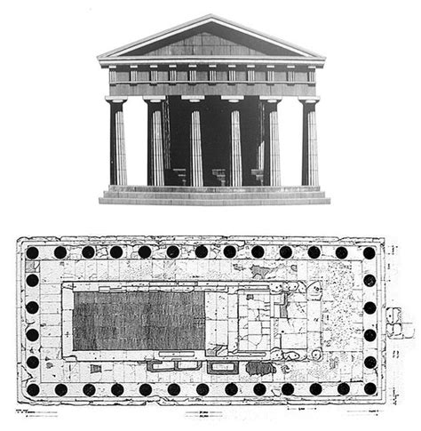 Paestum temple of athena plan