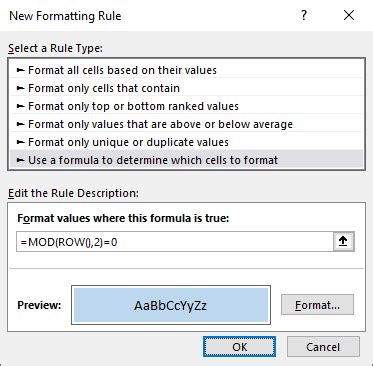 How to Display Data With Banded Rows in Excel & Google Sheets ...