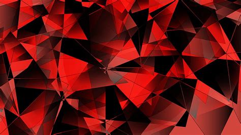 Black Red Geometric Shapes Abstraction Abstract, HD wallpaper | Peakpx