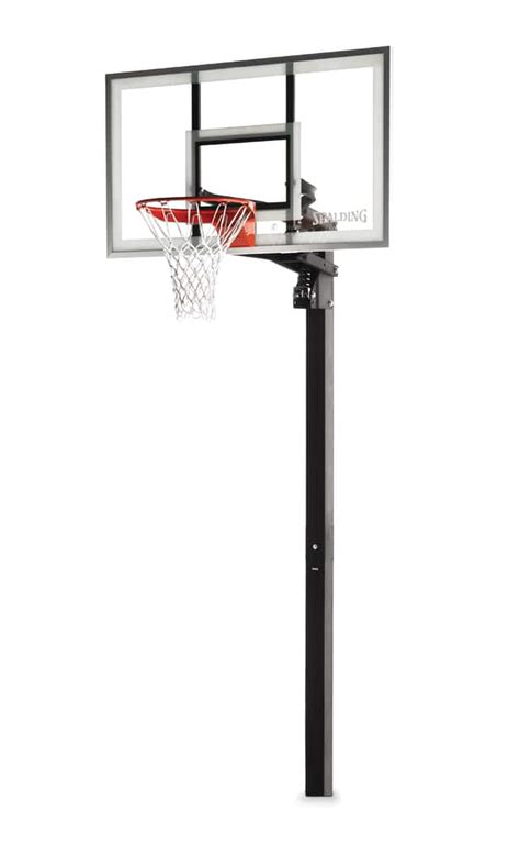 Spalding Tempered Glass In-Ground Adjustable Outdoor Basketball ...