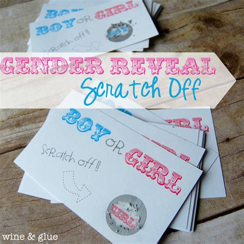 Gender Reveal Scratch Offs - Wine & Glue