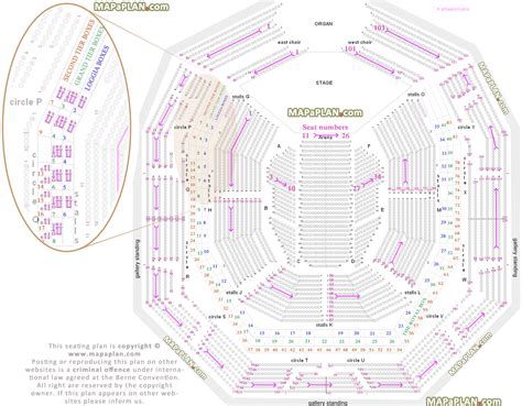 Royal Albert Hall seating plan - Seat and row numbers with Arena ...