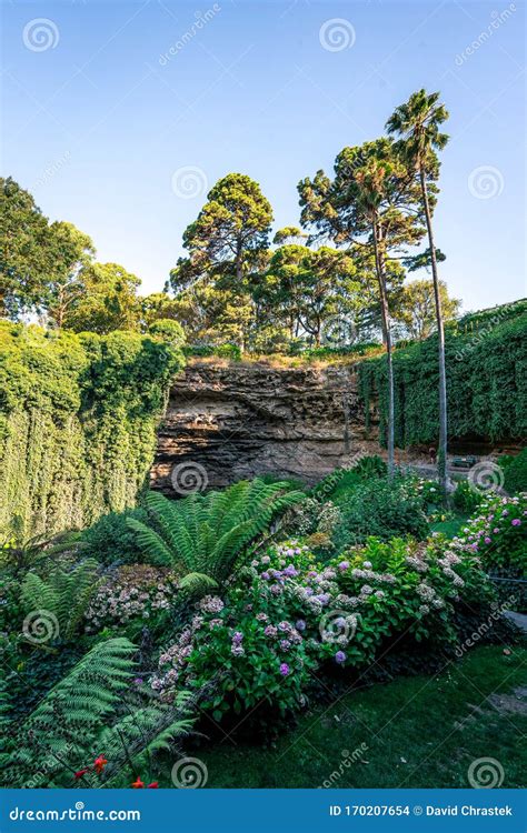 Umpherston Sinkhole Garden, Mt Gambier, Australia Stock Photo - Image ...