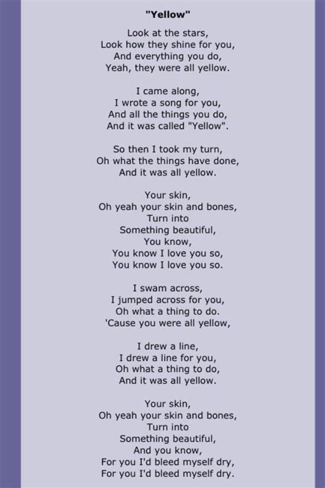 Coldplay Lyrics