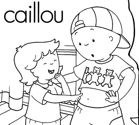 Caillou Rosie Coloring Pages