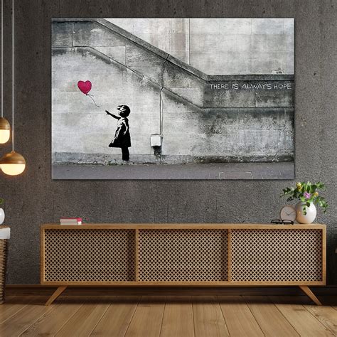 Banksy Balloon Girl Girl With Balloon Banksy Canvas Wall - Etsy