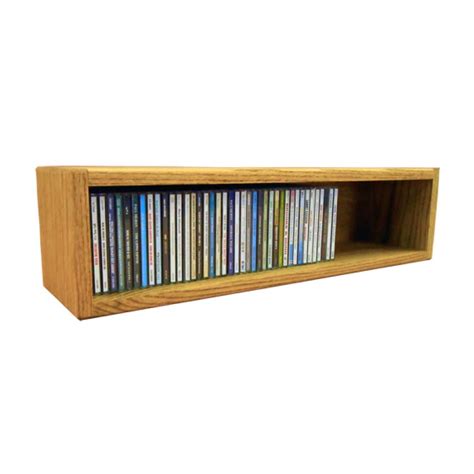 Wood Shed Solid Oak CD Storage Rack 62 CD Capacity 103-2