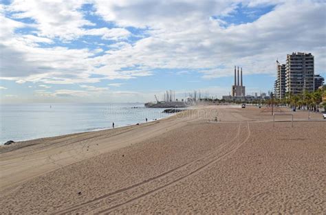 Badalona Beach in Barcelona Stock Photo - Image of barcelona, beach ...