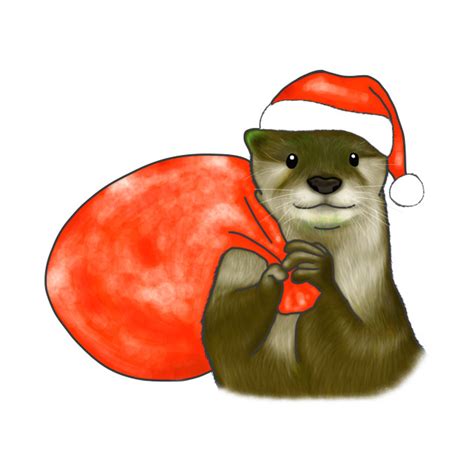 Christmas Otter - Otter - Phone Case | TeePublic