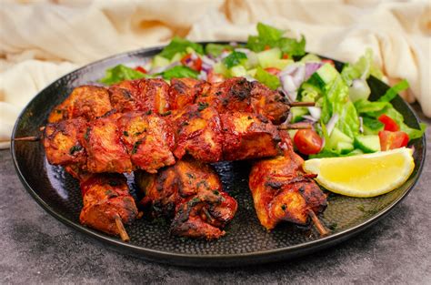 Tandoori Chicken Tikka Kebab - Indian style skewers for starter or main