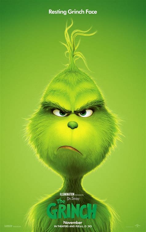 The Grinch shows off his resting Grinch face on new poster for the ...