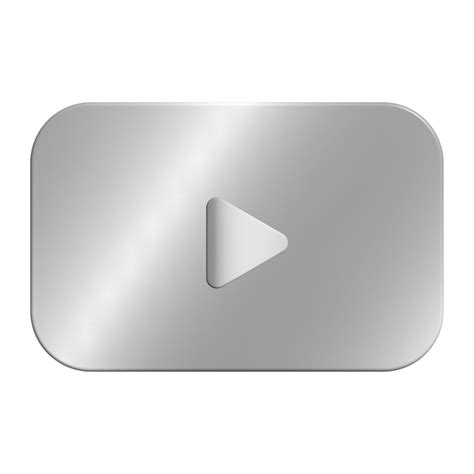 Silver play button youtube 27523280 PNG