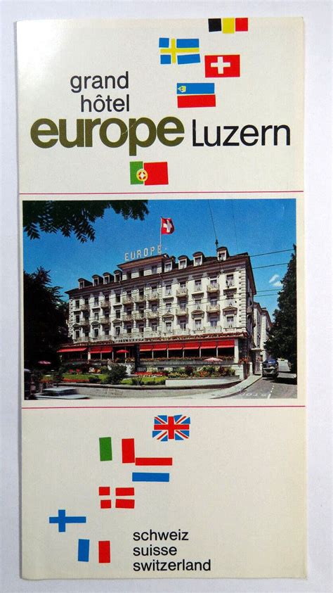 Vintage Travel Brochure Grand Hotel Europe Lucerne Switzerland Luzern ...