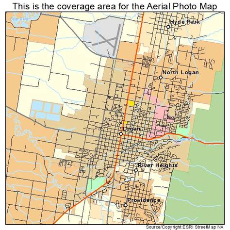 Aerial Photography Map of Logan, UT Utah