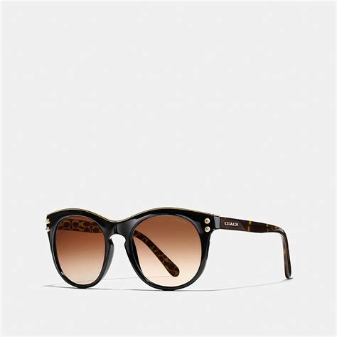 COACH: Coach New York Round Sunglasses