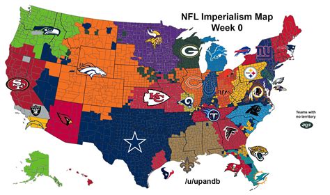 NFL Imperialism Map (Week 0) : nfl