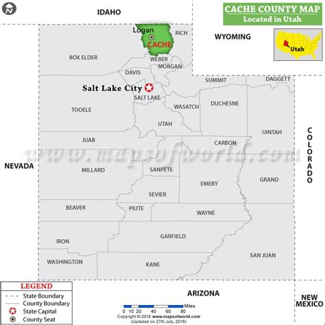 Cache County Map, Utah