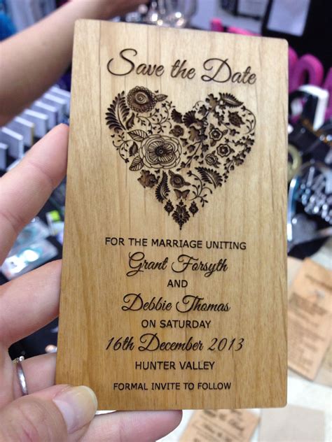 Save the Date! Wooden Card with Magnet