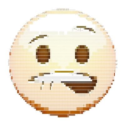 User submitted ASCII Art: Lip bite emoji