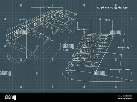 Airplane wing blueprint hi-res stock photography and images - Alamy