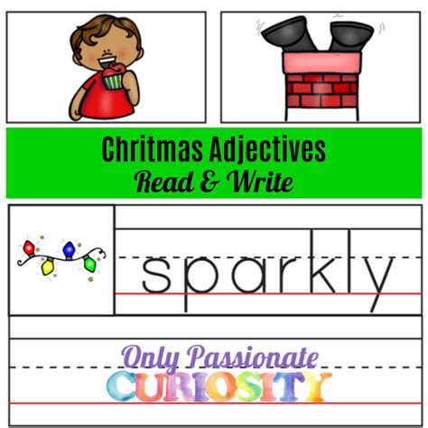 Christmas Adjectives Word Wall - Only Passionate Curiosity