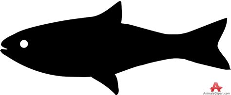 silhouette fish black and white clipart - Clip Art Library