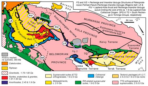 Mineral Deposits Map Kola Peninsula