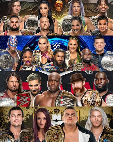 Current Champions of each Brand in the WWE. : r/WWE