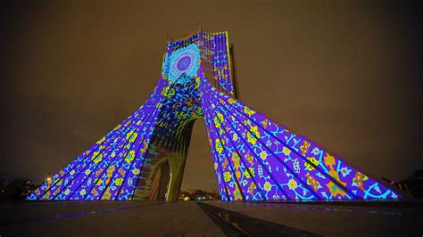 .Tehran’s Azadi Tower projection mapping - Segal Media | The Projection ...