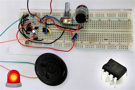 Building a 555-Timer based Police Siren Circuit