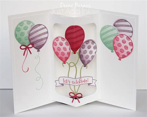 JAI 347 colour challenge - balloon pop up birthday | Cards handmade ...