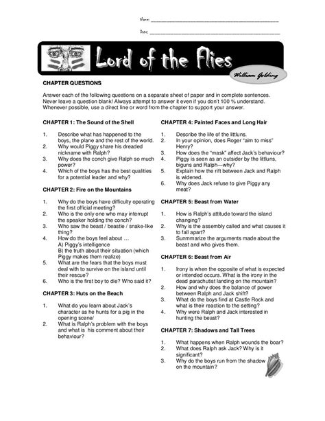 Lord Of The Flies Chapter 8 Questions And Answers Pdf - QUESTYUOP