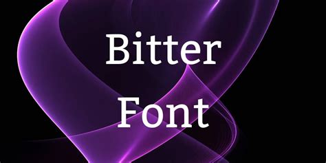 Bitter Font Free Download