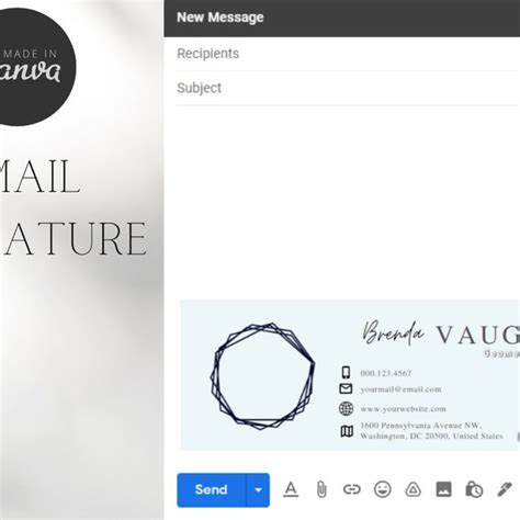 Email Signature Canva Template | Email signatures, Templates, Messages