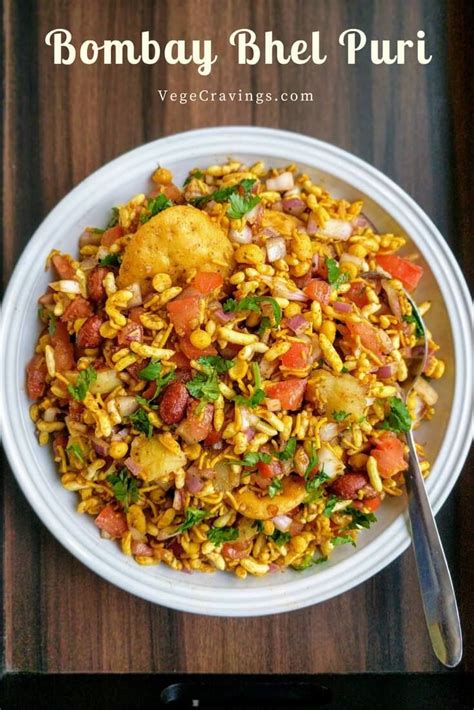 Bhel Puri Recipe | Mumbai Bhel Puri | VegeCravings | Recipe | Puri ...