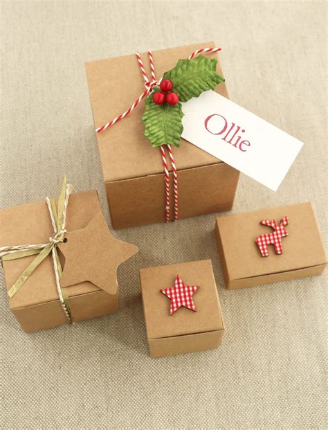 Christmas Gift Box | DIY Kraft Box for Small Gifts from Paper Tree