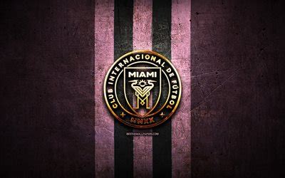 Scarica sfondi Inter Miami FC, logo dorato, MLS, viola metallo, sfondo ...