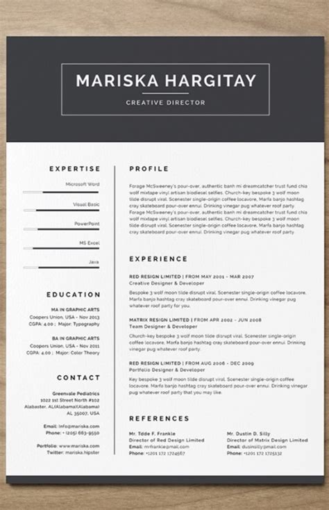 Indesign Resume Templates