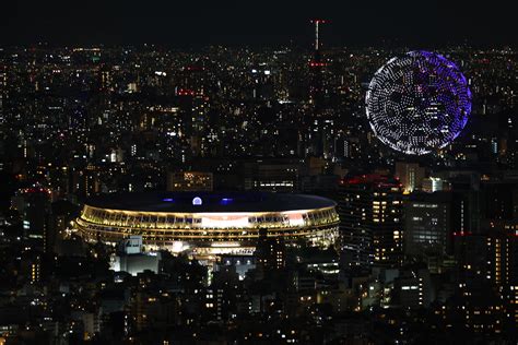 Tokyo Olympics opening ceremony included a light display with 1,800 ...