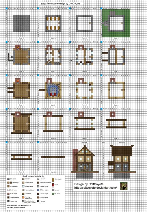 Minecraft House Schematics 1.20