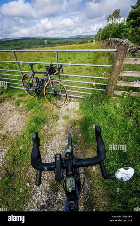 Orbea Gain electric bikes, Gisburn forest, Lancashire, UK Stock Photo ...