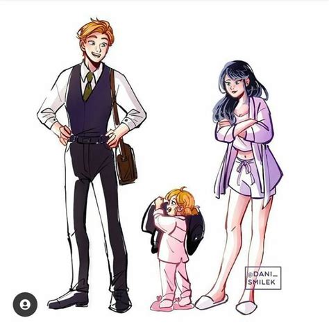 Cute fanart family pic with baby emma.💖... - Marinette comics | Facebook