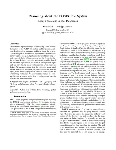 Reasoning about the POSIX File System