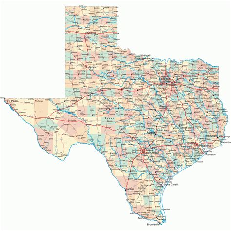 Entire Map Of Texas