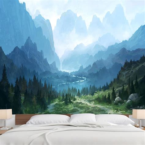 Amazon.com: Atrippy Forest Tapestry for Bedroom Aesthetic Nature ...