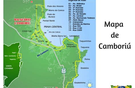 Mapa de Camboriú - Turismo Brasil